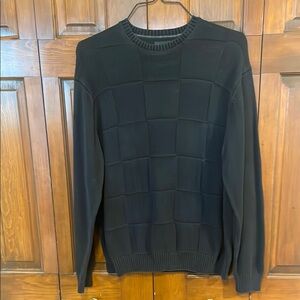 Haggar 100% Cotton Men’s Pullover Black Sweater. RN 127237 Size M/M Retail $60.